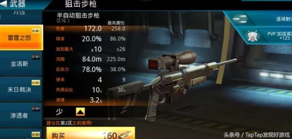致命狙击手游深度解析：卡彻射手角色各项数值与性能一览表